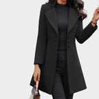Claire - Women's Tailored Long Lapel Coat