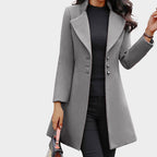Claire - Women's Tailored Long Lapel Coat