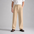 Clark - Men's Wide-Leg Pinstripe Pleated Trousers