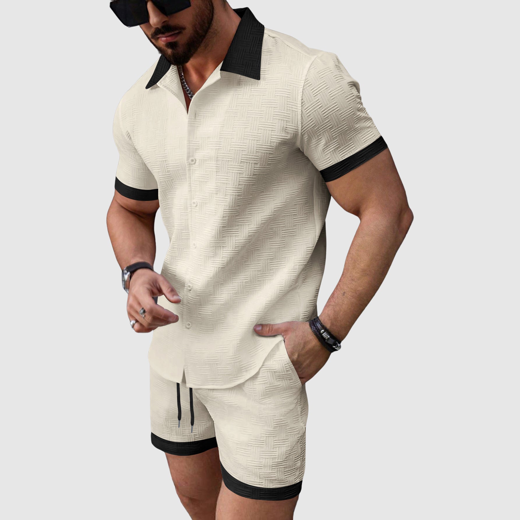 Clayton - Men's Relaxed Fit Matching Shorts Set