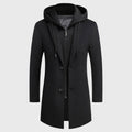 Colton - Men's Hooded Layered Long Coat