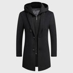 Colton - Men's Hooded Layered Long Coat