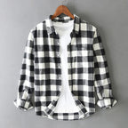 Cooper - Men's Plaid Long Sleeve Button-Down Shirt
