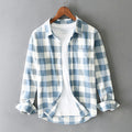 Cooper - Men's Plaid Long Sleeve Button-Down Shirt