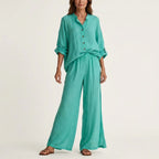 Cora - Women's Cotton-Linen Relaxed Fit Matching Set
