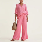 Cora - Women's Cotton-Linen Relaxed Fit Matching Set