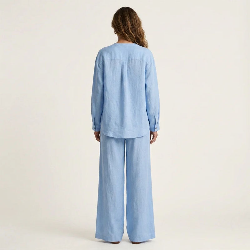 Cora - Women's Cotton-Linen Relaxed Fit Matching Set