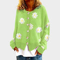 Daisy - Women's Daisy Print Knit Cardigan