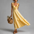 Dakota - Women’s Linen Ruffle Maxi Dress