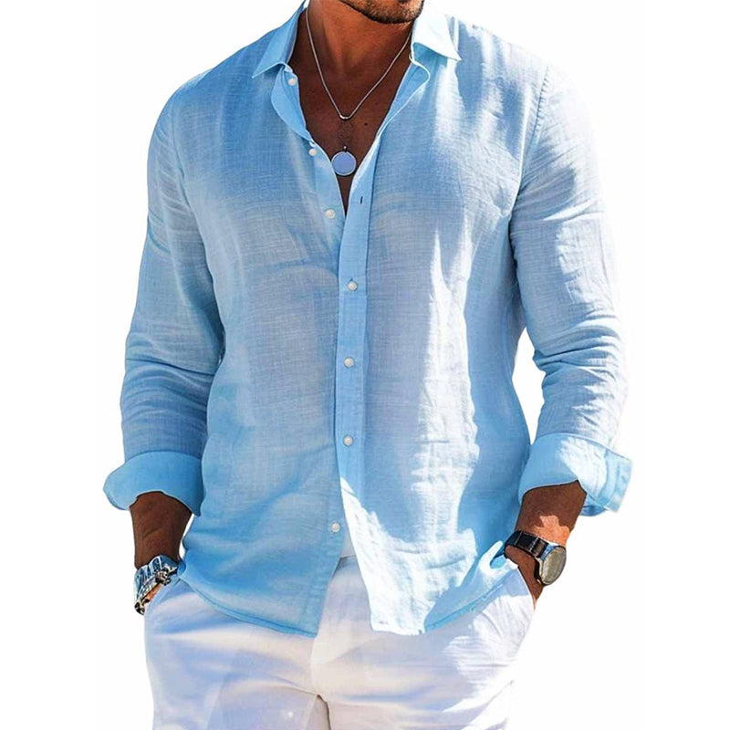 Daniel - Men's Textured Button-Down Casual Shirt