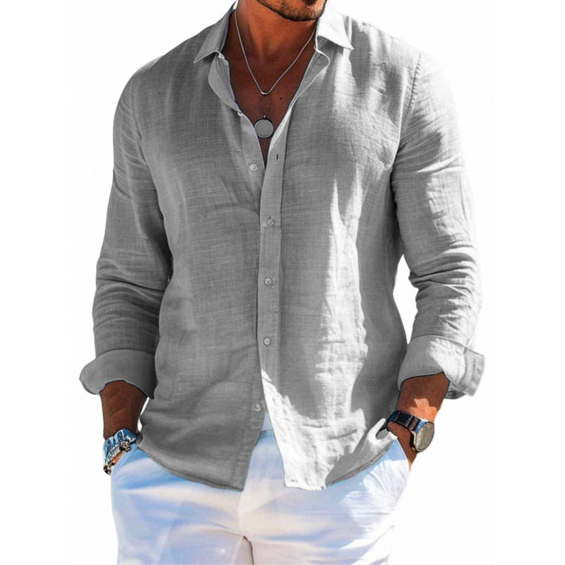 Daniel - Men's Textured Button-Down Casual Shirt