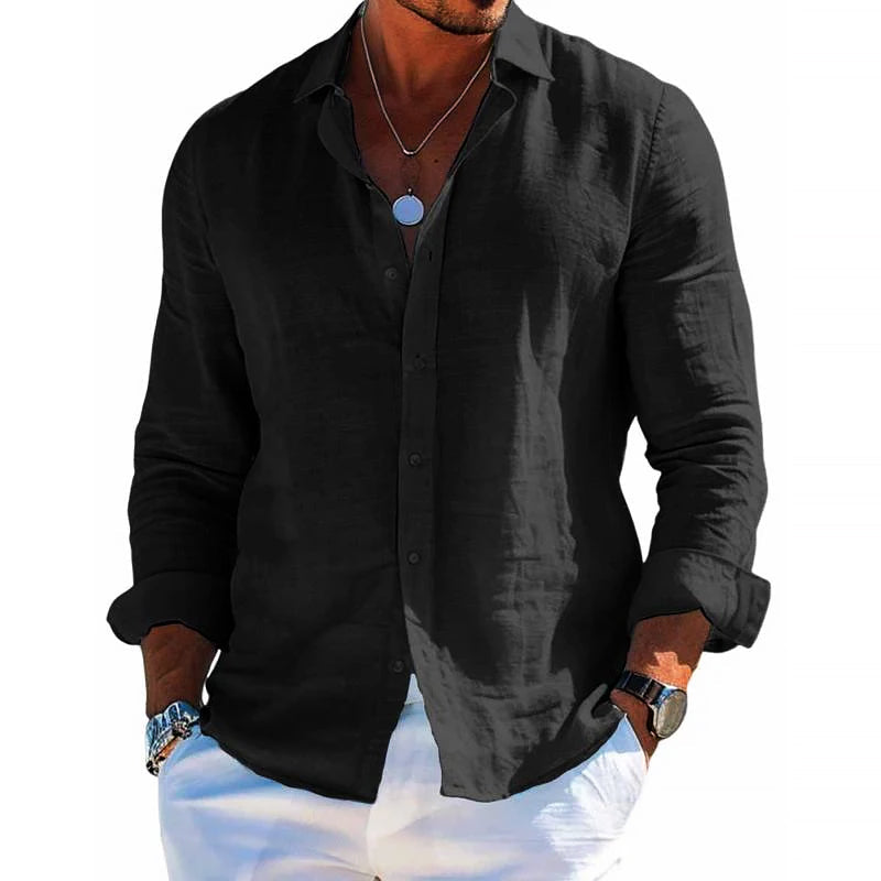 Daniel - Men's Textured Button-Down Casual Shirt