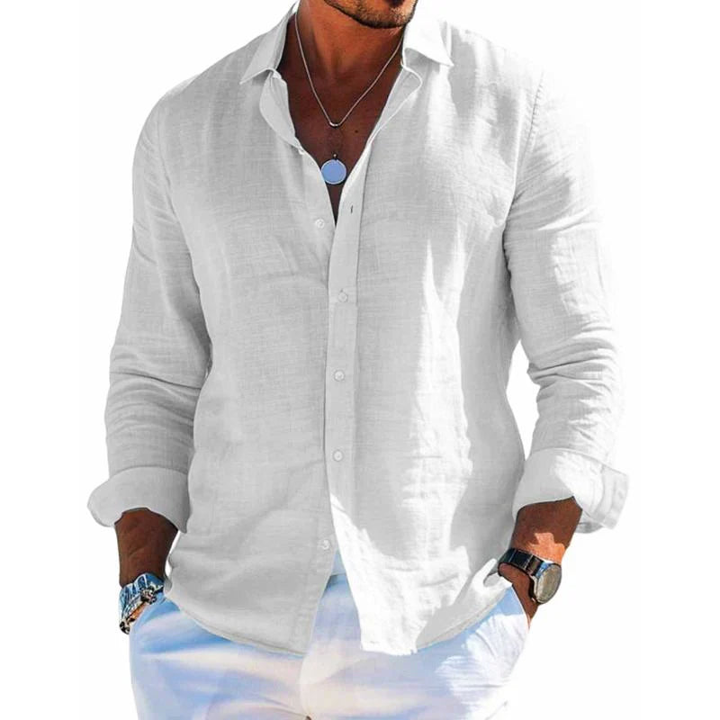 Daniel - Men's Textured Button-Down Casual Shirt