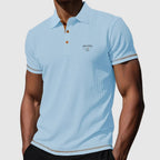 Daniel - Men's Textured Knit Contrast Trim Polo Shirt