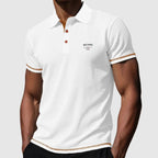 Daniel - Men's Textured Knit Contrast Trim Polo Shirt