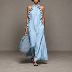 Deborah - Women's Ruffle-Trim Maxi Dress