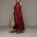 Deborah - Women's Ruffle-Trim Maxi Dress