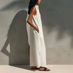 Devon - Women's Sleeveless Textured Maxi Dress