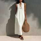 Devon - Women's Sleeveless Textured Maxi Dress