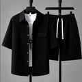 Dhiren - Men's Waffle Texture Short Sleeve Co-ord Set
