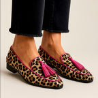 Dione - Women's Animal Print Tassel Comfort Footwear Loafers