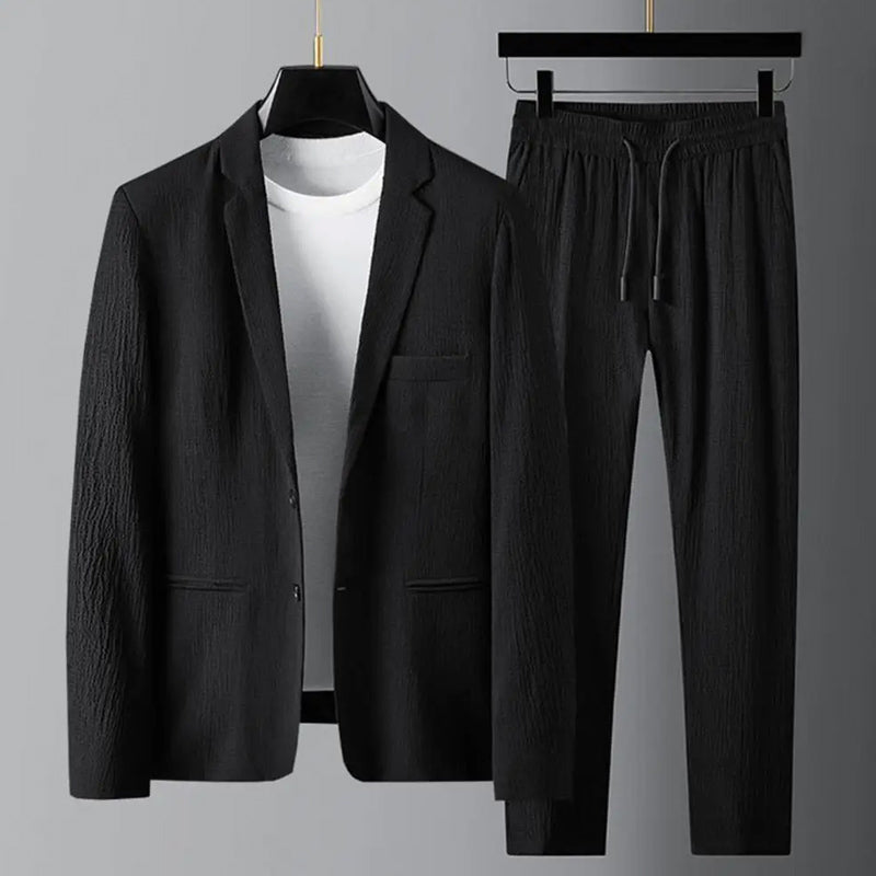 Douglas - Men's Textured Two-Piece Casual Blazer Set