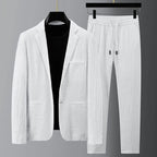 Douglas - Men's Textured Two-Piece Casual Blazer Set