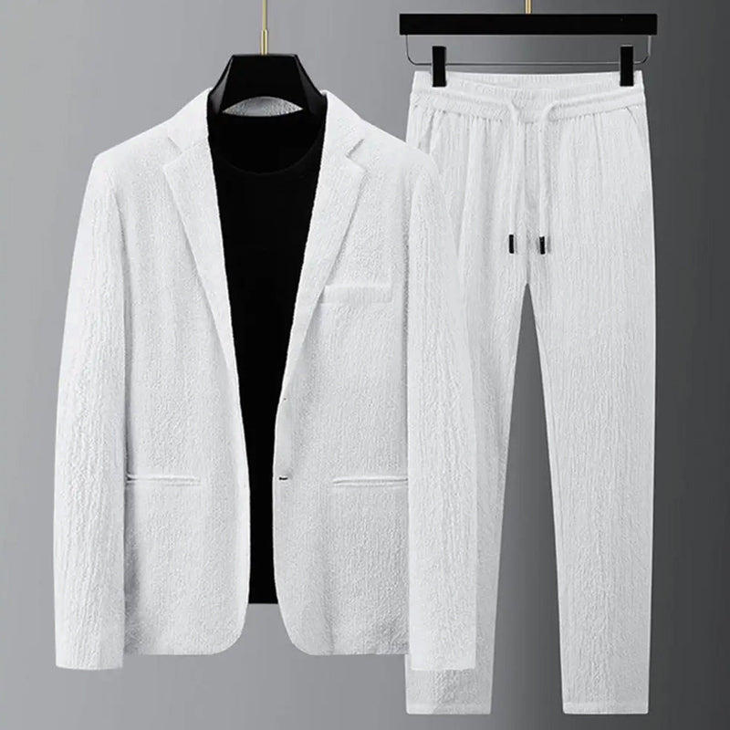 Douglas - Men's Textured Two-Piece Casual Blazer Set