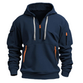 Drake - Men's Pullover Hoodie with Zip Cargo Pockets