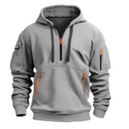 Drake  - Men's Pullover Hoodie with Zip Cargo Pockets