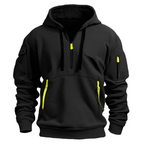 Drake  - Men's Pullover Hoodie with Zip Cargo Pockets