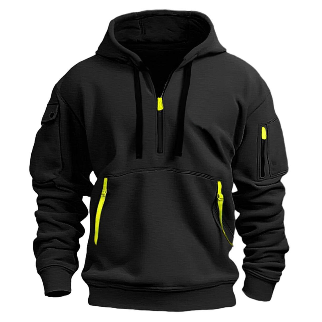 Drake  - Men's Pullover Hoodie with Zip Cargo Pockets