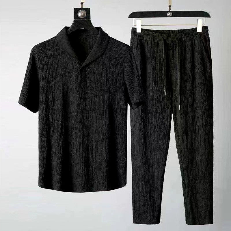 Dudley - Men’s Textured Relaxed Two-Piece Set