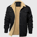 Dustin - Men's Flap-Pocket Button-Front Sherpa Jacket