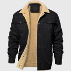 Dustin - Men's Flap-Pocket Button-Front Sherpa Jacket