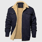 Dustin - Men's Flap-Pocket Button-Front Sherpa Jacket