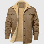Dustin - Men's Flap-Pocket Button-Front Sherpa Jacket