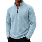 Dylan - Men's Quarter-Zip Stand Collar Long Sleeve Shirt
