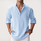Dylan - Men's Long Sleeve Lightweight Henley Shirt
