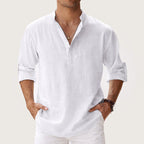 Dylan - Men's Long Sleeve Lightweight Henley Shirt