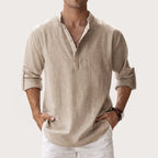 Dylan - Men's Long Sleeve Lightweight Henley Shirt
