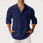 Dylan - Men's Long Sleeve Lightweight Henley Shirt