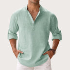 Dylan - Men's Long Sleeve Lightweight Henley Shirt