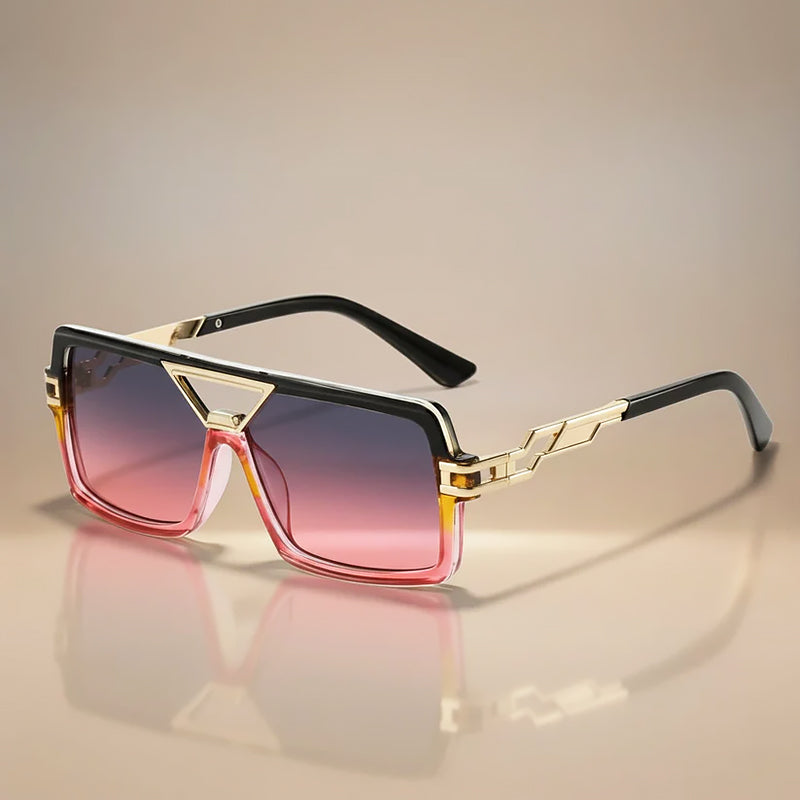 Ecliptic - Oversized Flat Top Square Sunglasses