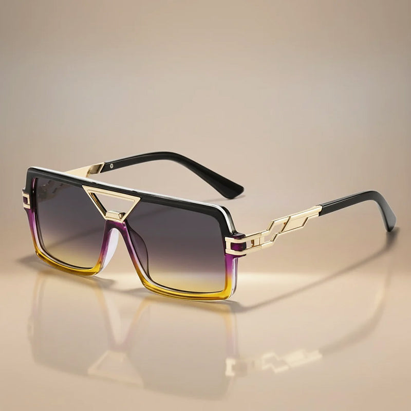 Ecliptic - Oversized Flat Top Square Sunglasses