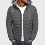 Eddie - Men's Narrow-Baffle Hooded Puffer Jacket