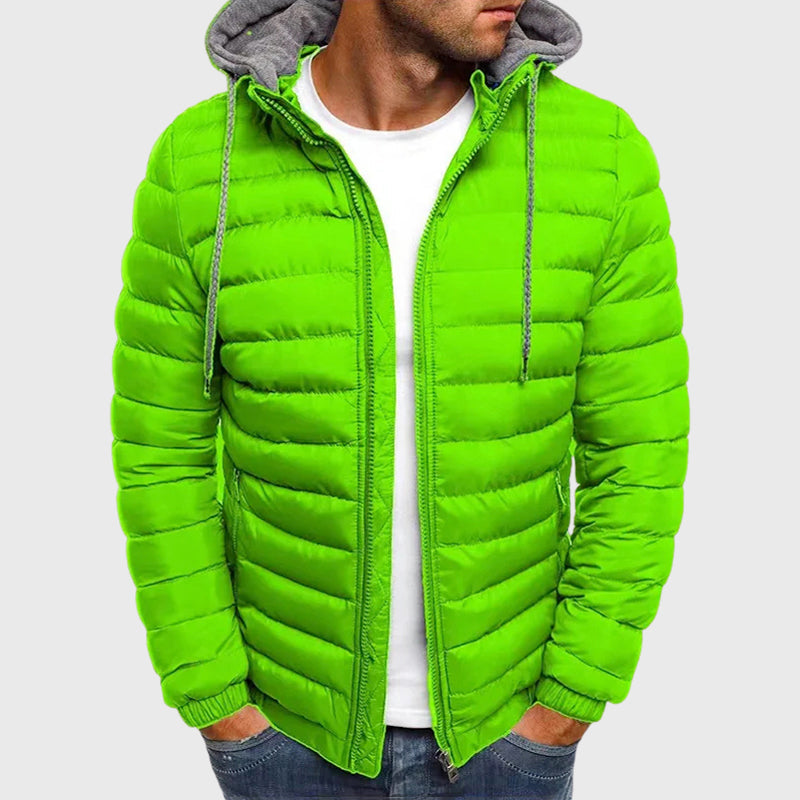 Eddie - Men's Narrow-Baffle Hooded Puffer Jacket