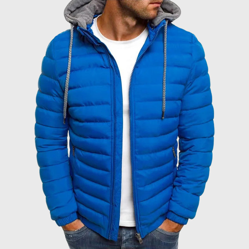 Eddie - Men's Narrow-Baffle Hooded Puffer Jacket