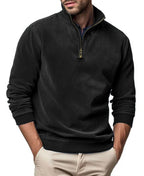 Edison - Men's Faux Suede Quarter-Zip Sweatshirt
