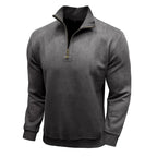 Edison - Men's Faux Suede Quarter-Zip Sweatshirt